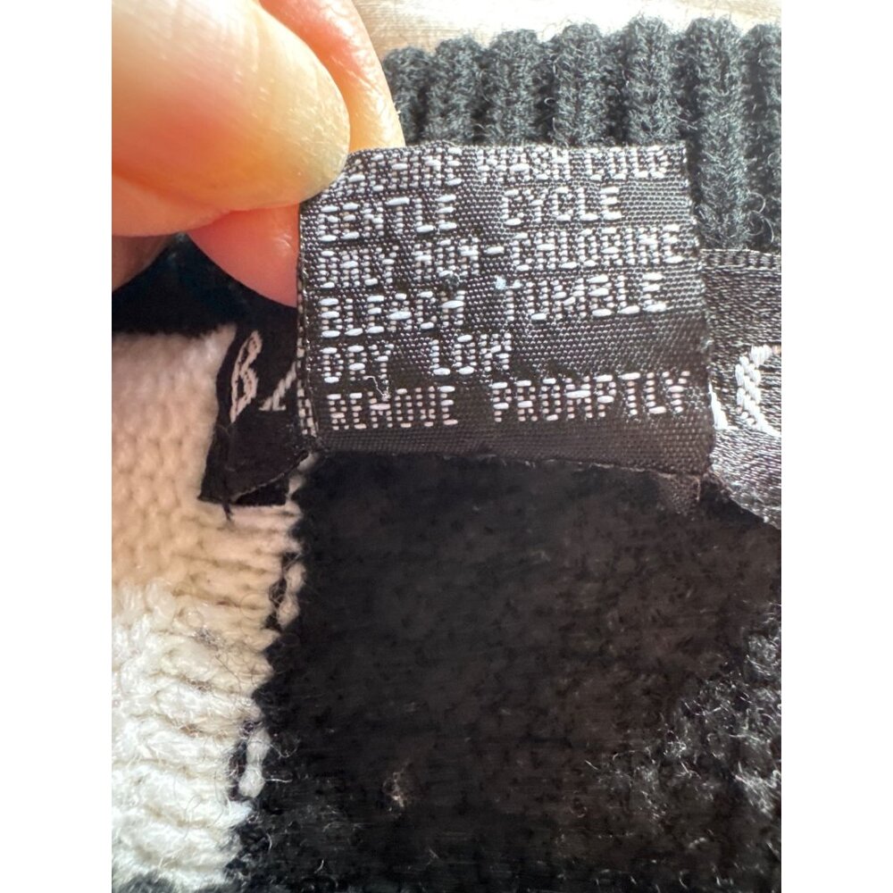 Vintage Bachrach Mens L Sweater 90s Geometric Knit Grandpacore Retro Pullover - Picture 4 of 7